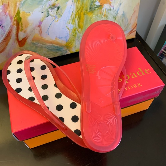 Polka Dot Jelly Flip Flops - Picture 4 of 5